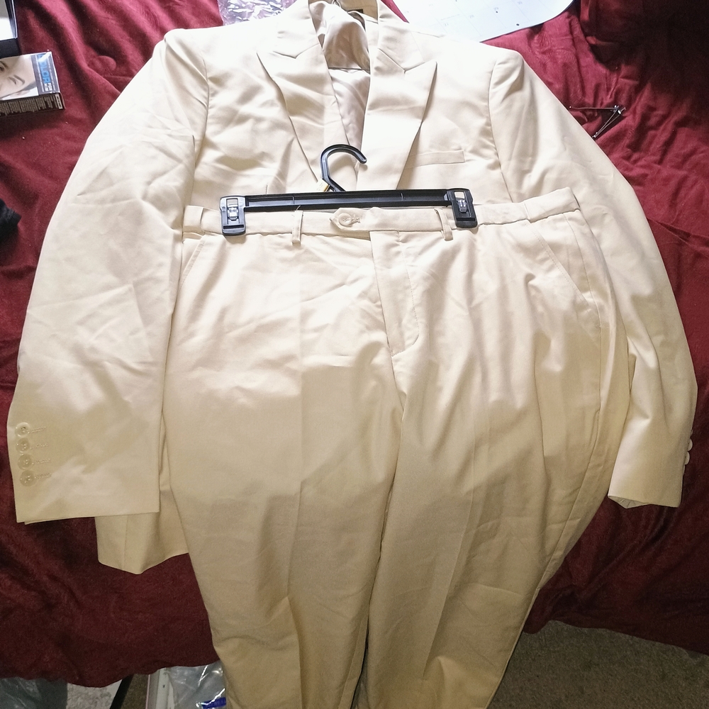 Cream Suit Jacket and Pants